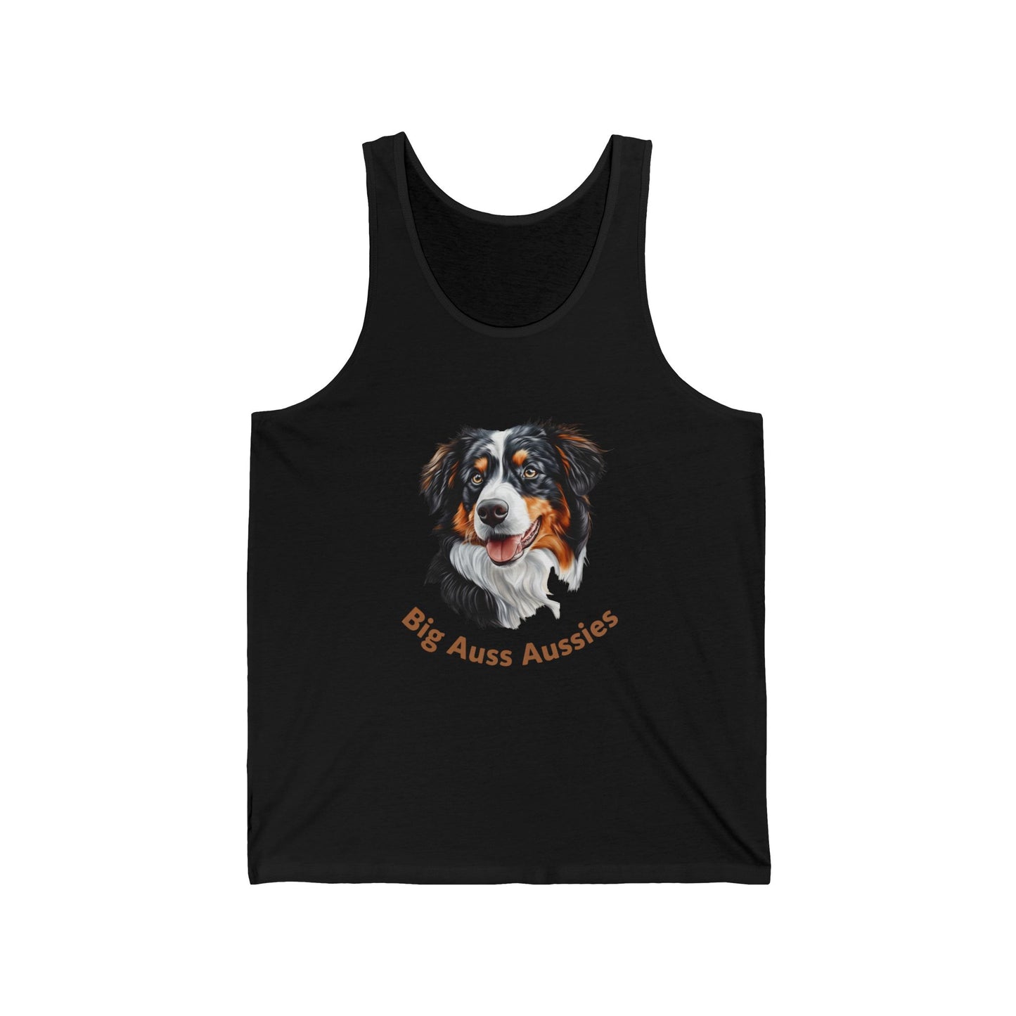 Big Auss Aussies  Unisex Jersey Tank Tri Color Australian Shepherd