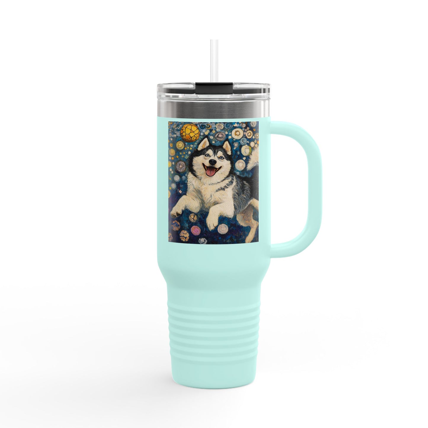 Husky Insulated Travel Mug, 40oz - Perfect for Dog Lovers, Gifts, Outdoors, Travel, Coffee and Tea Enthusiasts