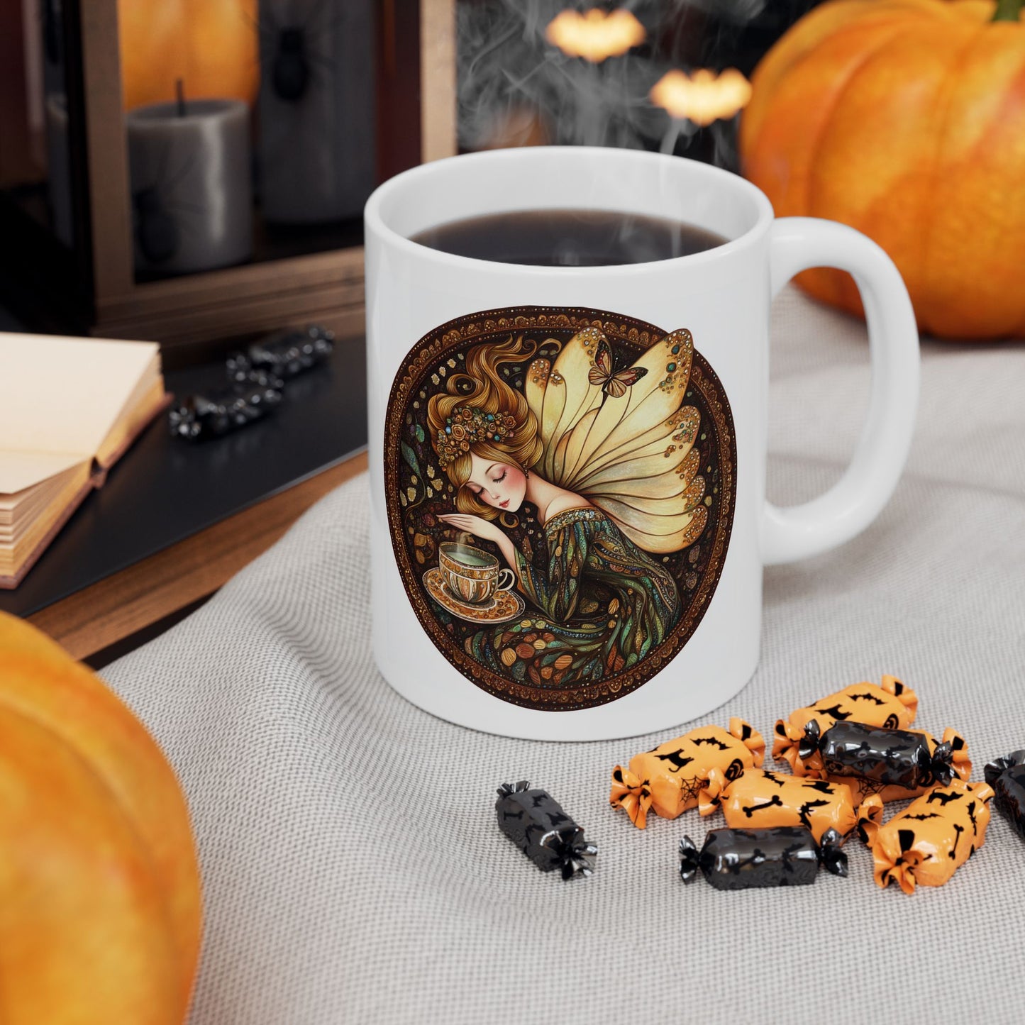 Tea Time Fairy Collection, "Green Tea", Coffee Lover Gift, Unique Tea Mug, Eco-Friendly Cup, Birthday, Housewarming, Boho Decor