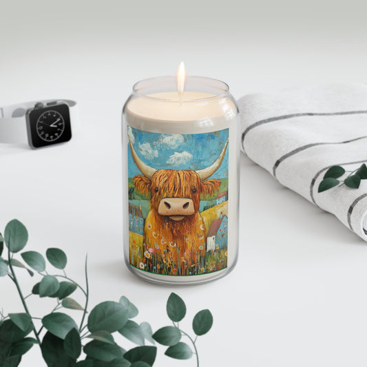 Highland Cow Scented Soy Candles, 13.75oz