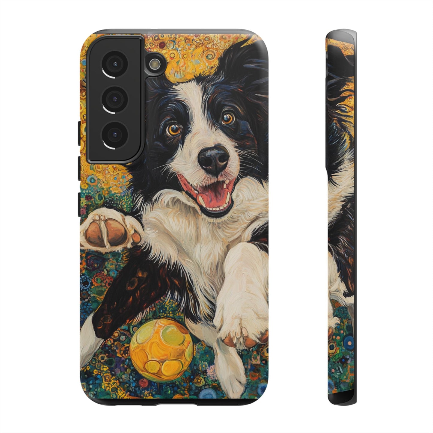 Border Collie Phone Case, Tough Cases, Pet Gifts, Customized Dog Accessories, Dog Mom Gift, Colorful Animal Artwork