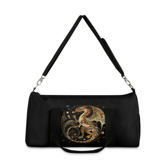 Mystic Dragon Duffel Bag, Gym Bag, Travel Bag, Weekender Bag, Fantasy Lover Gift, Dragon Artwork Travel Bag
