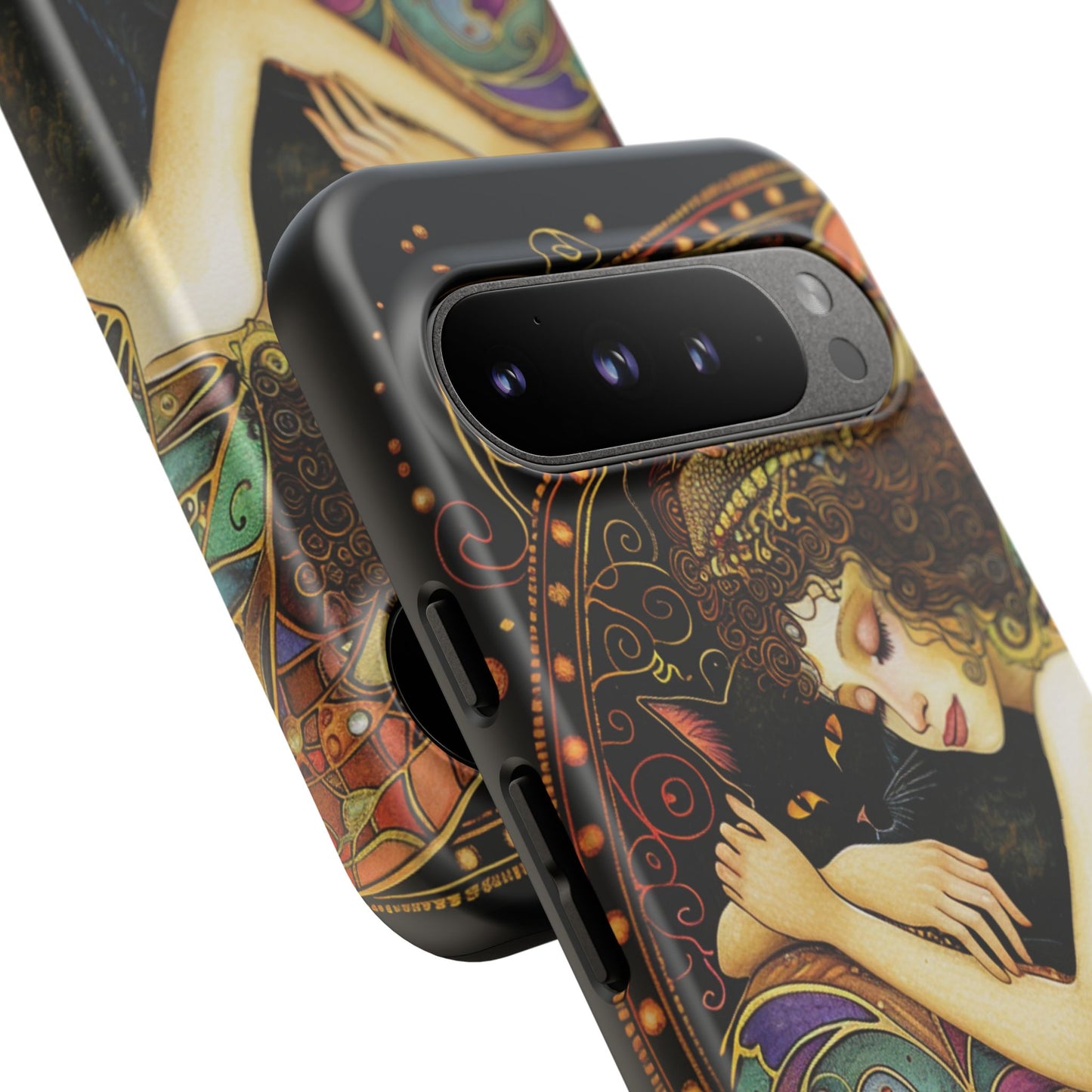 Artistic Phone Case for Cat Lovers, Tough Cases with Enchanting Design, Unique Gift for Birthdays, Holidays, and Celebrations