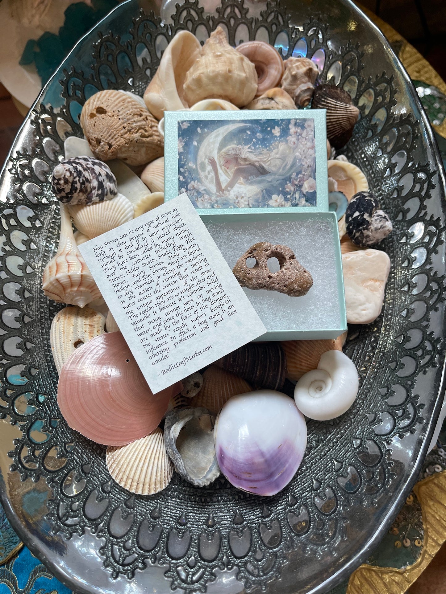 Beautiful Ocean Polished Beach Stone in Fairy Gift Box