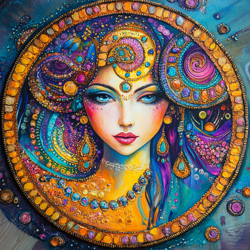 "Bliss" Goddess Art Print or A4 Decoupage Rice Paper, Bodhi Gifts