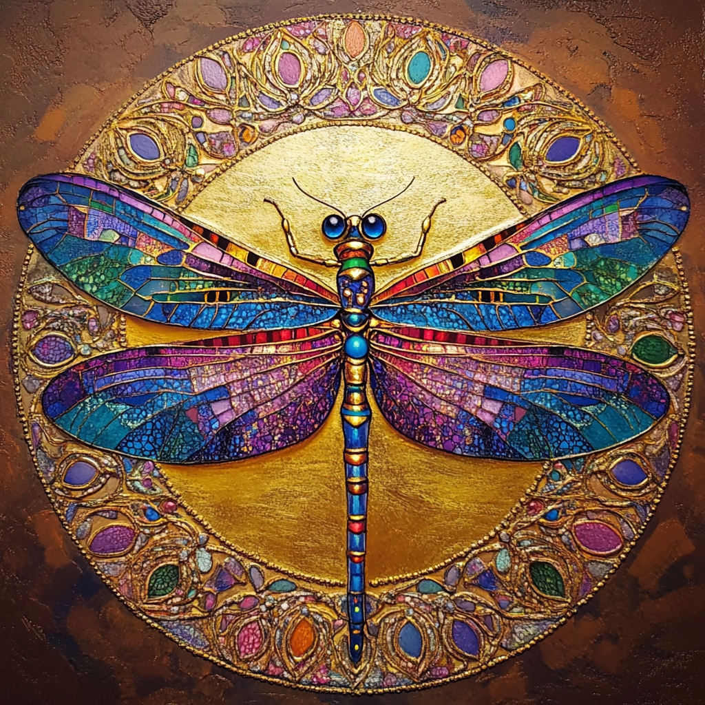 Exquisite Dichroic Dragonfly A4 Rice Paper or Art Print, Bodhi Gifts