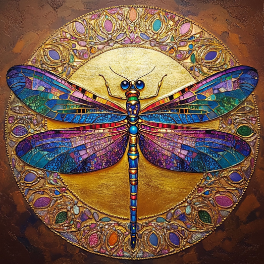 Exquisite Dichroic Dragonfly A4 Rice Paper or Art Print, Bodhi Gifts