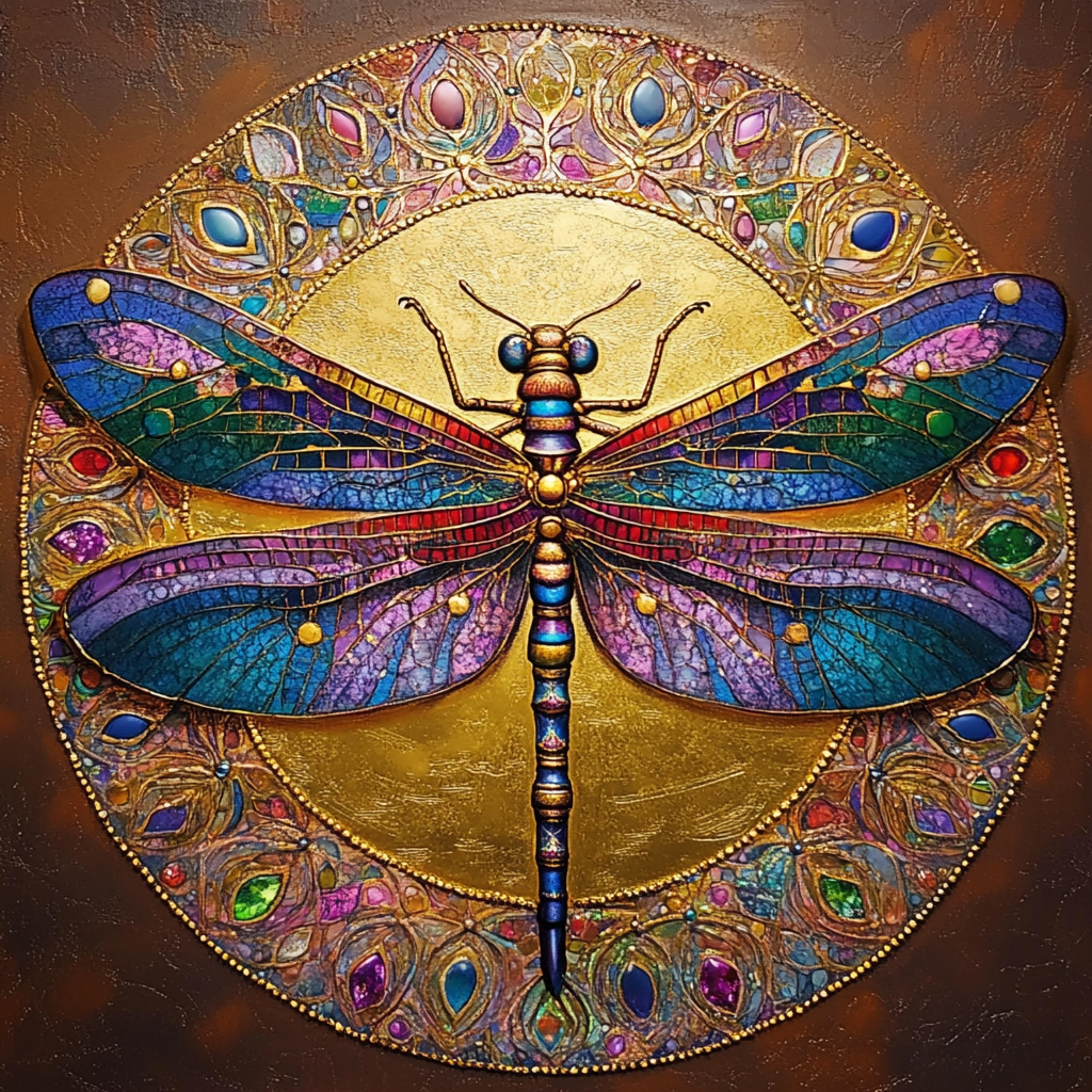 Exquisite Dichroic Dragonfly A4 Rice Paper or Art Print, Bodhi Gifts