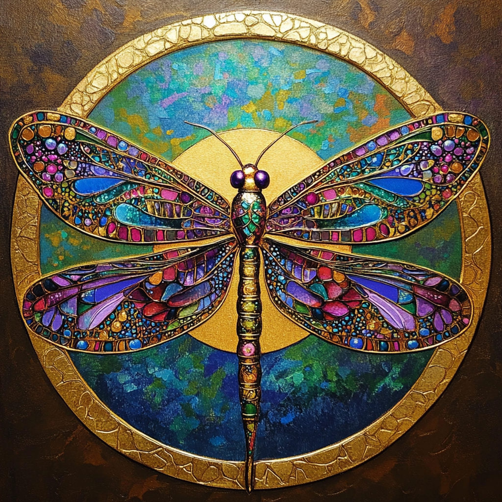 Exquisite Dichroic Dragonfly A4 Rice Paper or Art Print, Bodhi Gifts