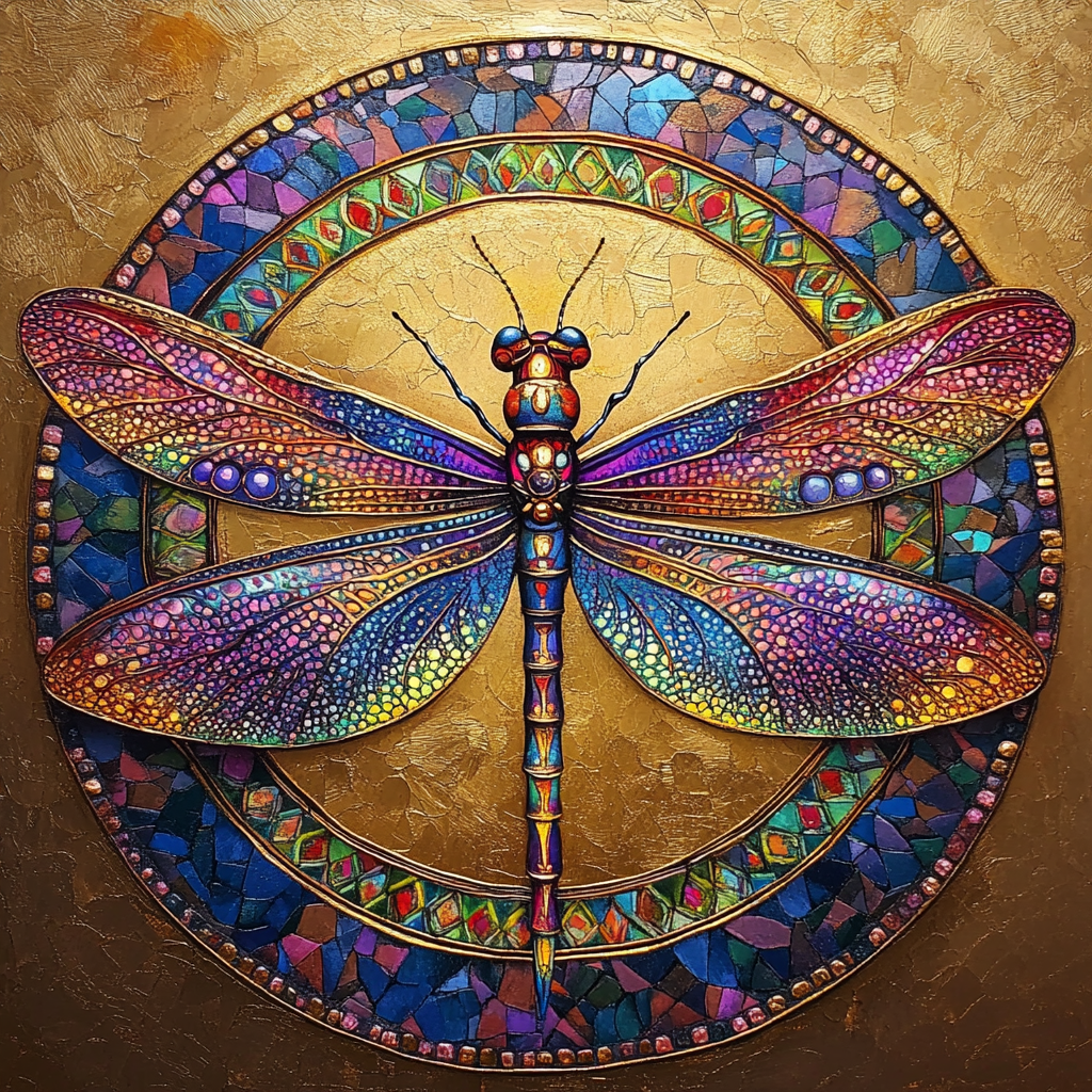 Exquisite Dichroic Dragonfly A4 Rice Paper or Art Print, Bodhi Gifts