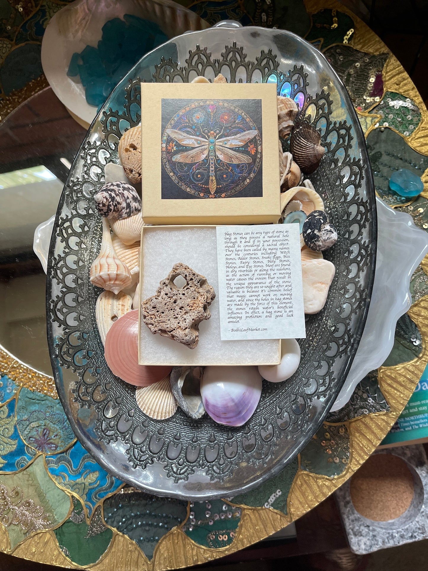 Mystical Dragonfly Gift Box with Local Hagstone
