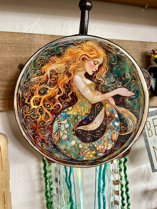 Mermaid Collection, "Laka", Mermaid Art with Magical Hag Stone, Bodhi Gifts