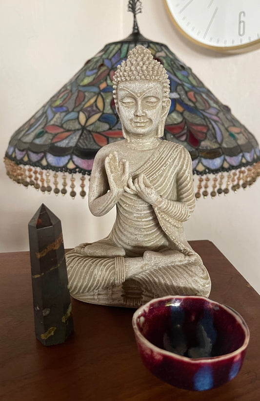 Vintage Resin Buddha Statue, Bodhi Vintage