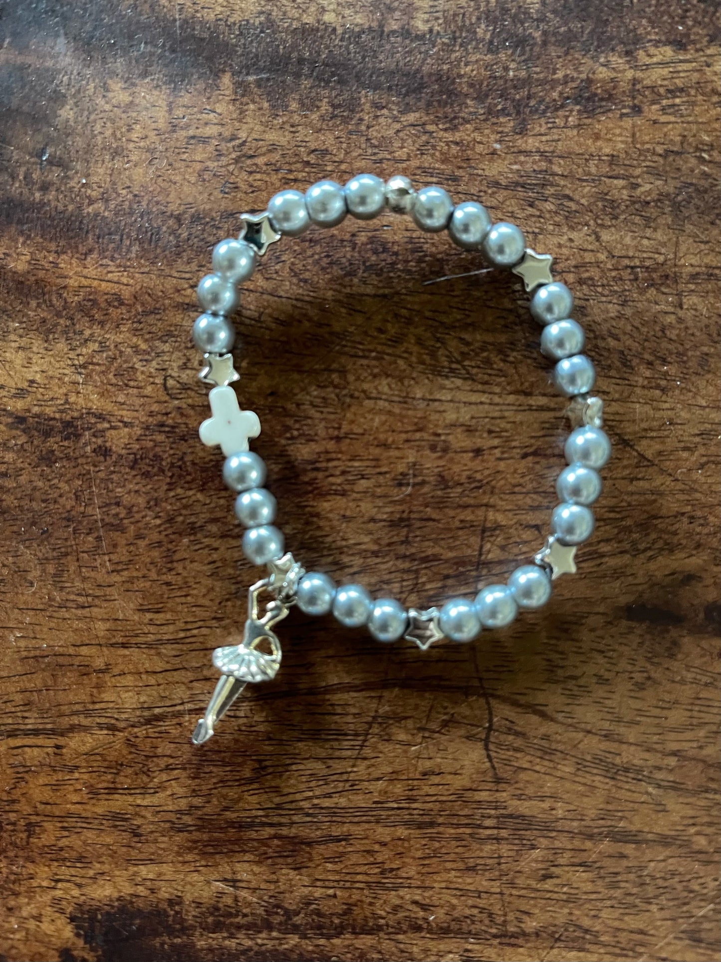 Little Goddess Hand Beaded Bracelet with Dancing Charm, Bodhi Jewelry