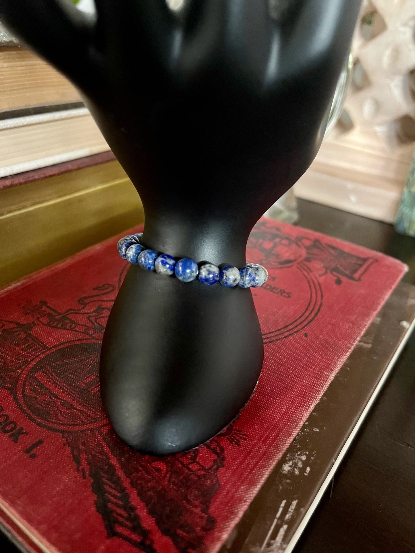 Little Goddess Hand Beaded Sodalite Bracelet with Gift Pouch, Bodhi Jewelry