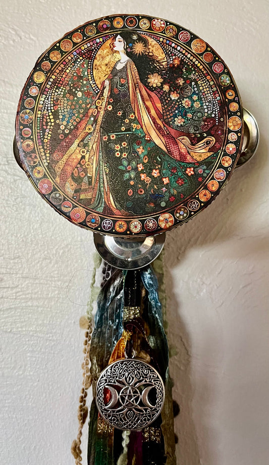 Practical Magic Goddess Tambourine Wall Hanging, Bodhi Home Decor