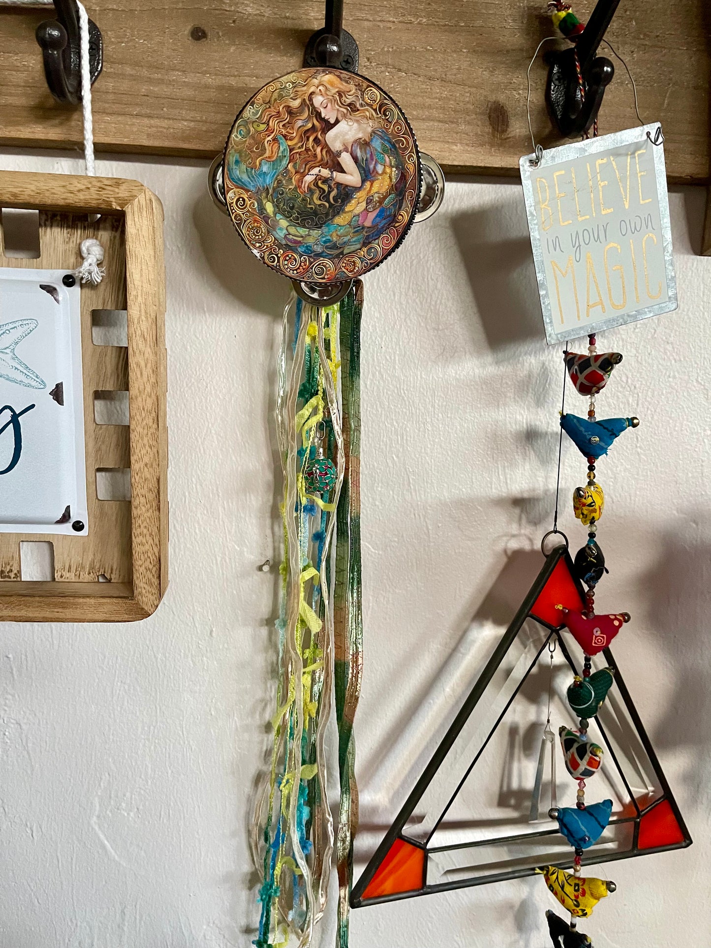 Charmed Mermaid Tambourine Art, Bodhi Gifts
