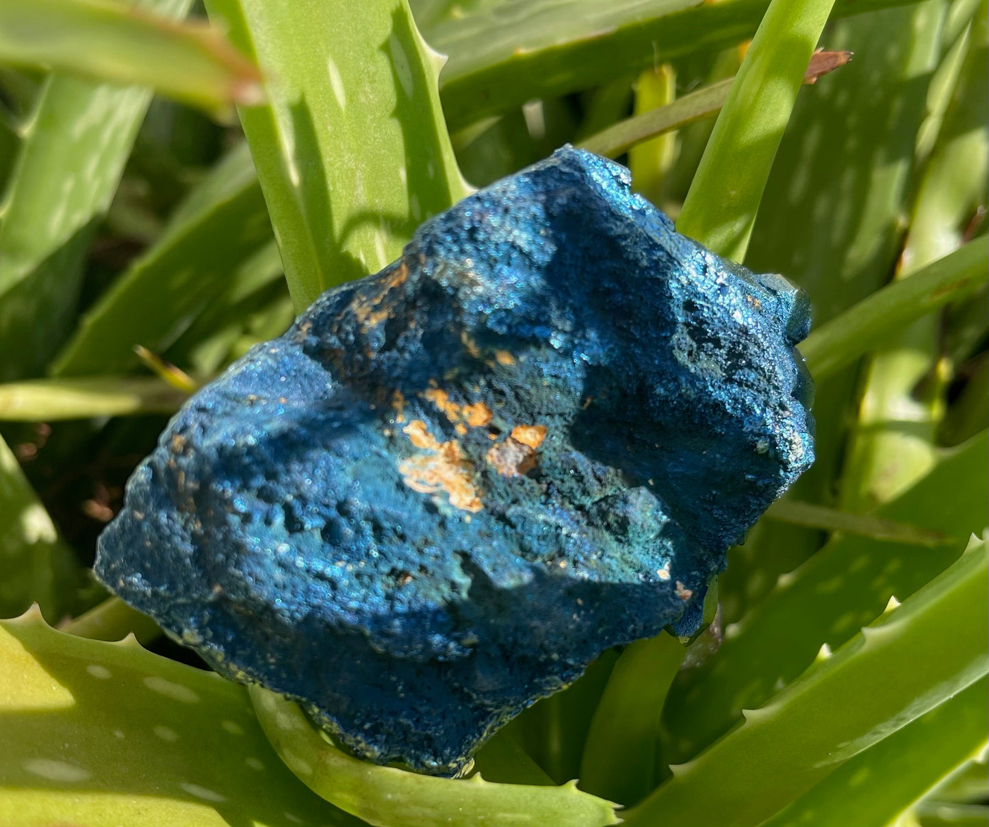 Large Unique Rainbow Aqua Aura Quartz Crystal Cluster, Crystal Magic