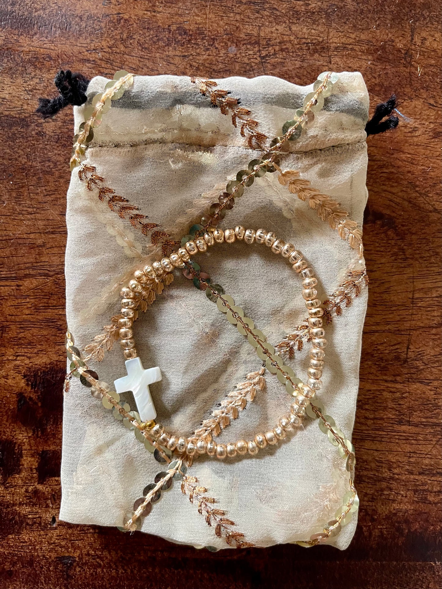Hand Beaded Spacer Bracelet, Bodhi Jewelry
