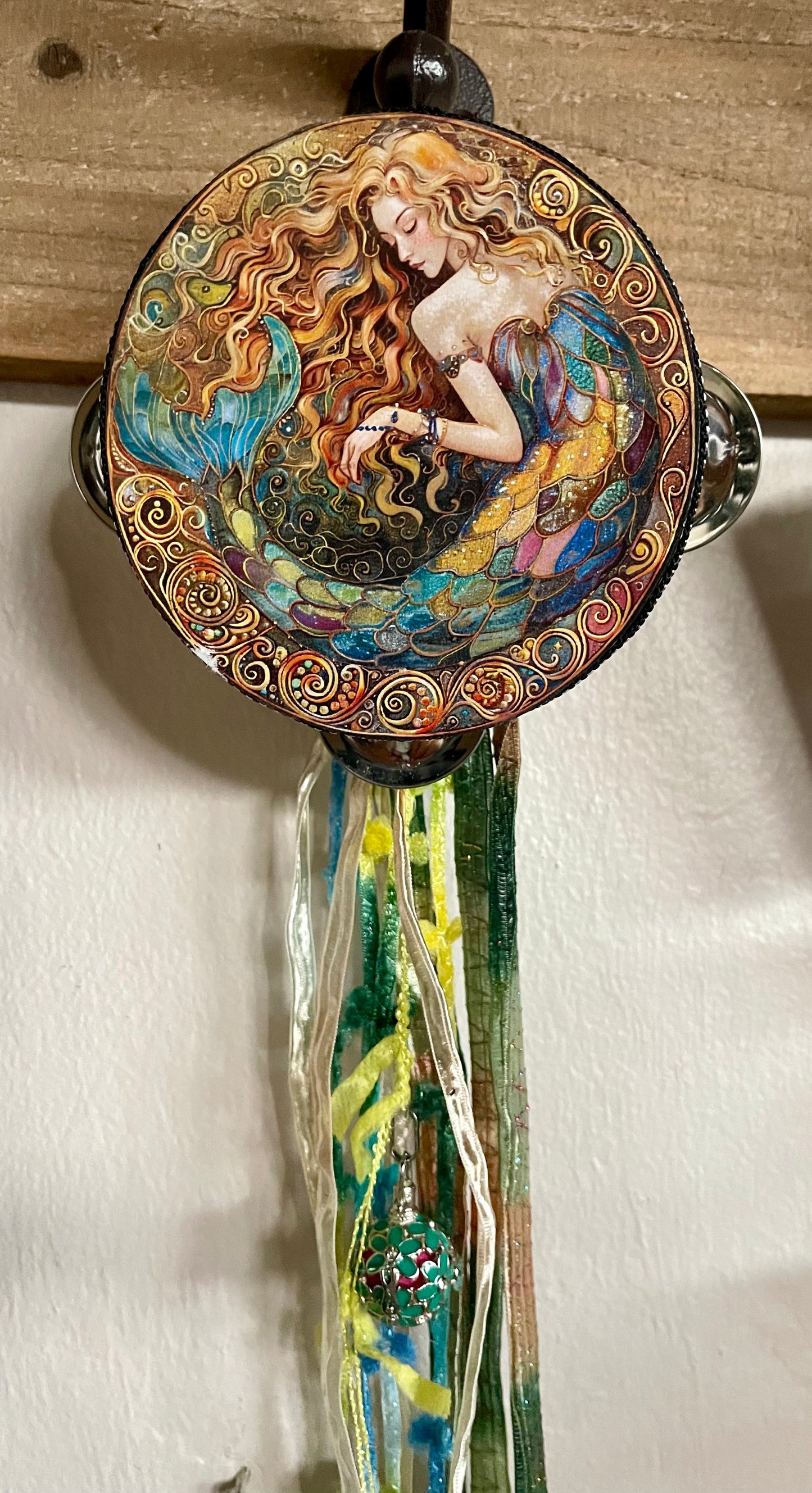 Charmed Mermaid Tambourine Art, Bodhi Gifts