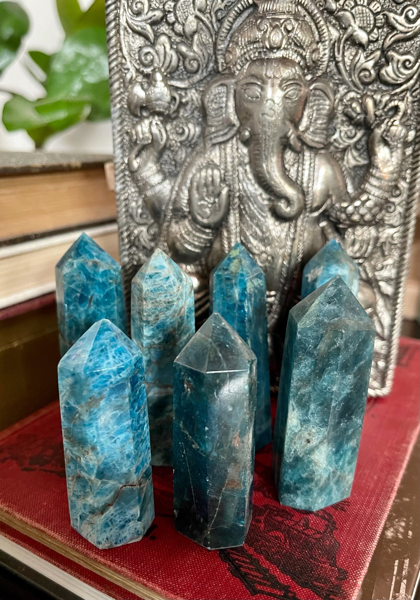 Blue Apatite Tower, Magical Blue Apatite, Bodhi Crystal Magic
