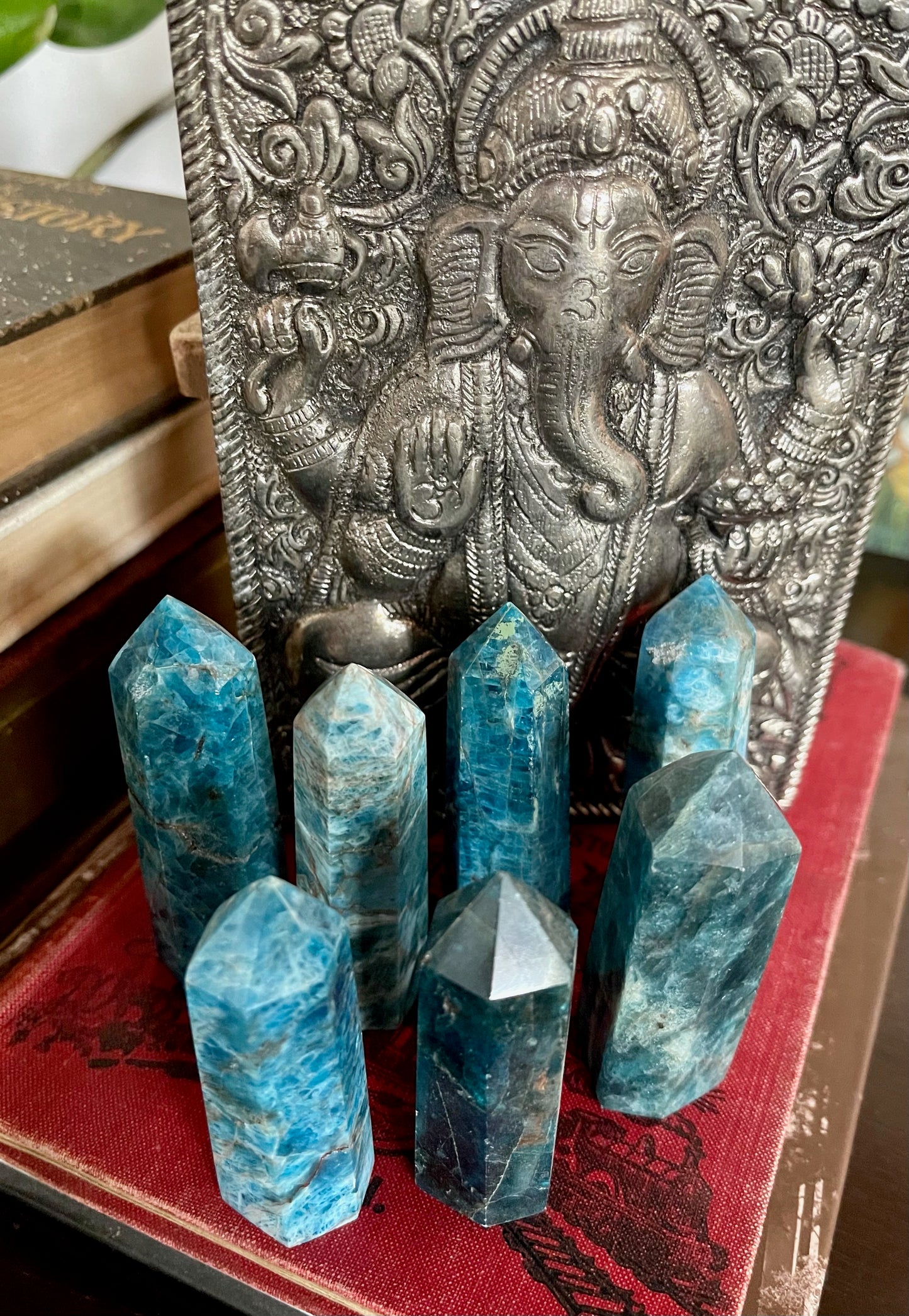 Blue Apatite Tower, Magical Blue Apatite, Bodhi Crystal Magic