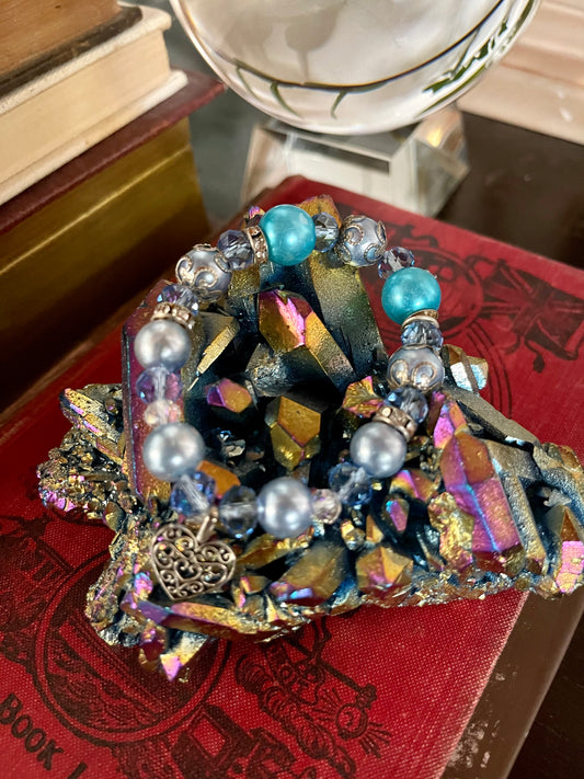 Gorgeous Goddess Bedazzled Beaded Bracelet, Bodhi Jewelry