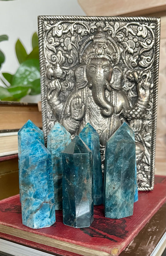 Blue Apatite Tower, Magical Blue Apatite, Bodhi Crystal Magic