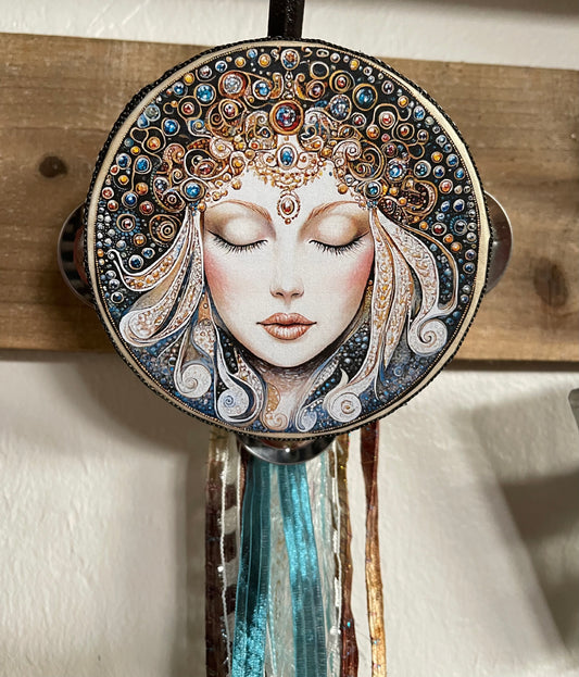 unique tambourine
gift shop
Bodhi Leaf Market
metaphysical gift shop
goddess gift shop
charmed goddess
jeweled goddess wall art
