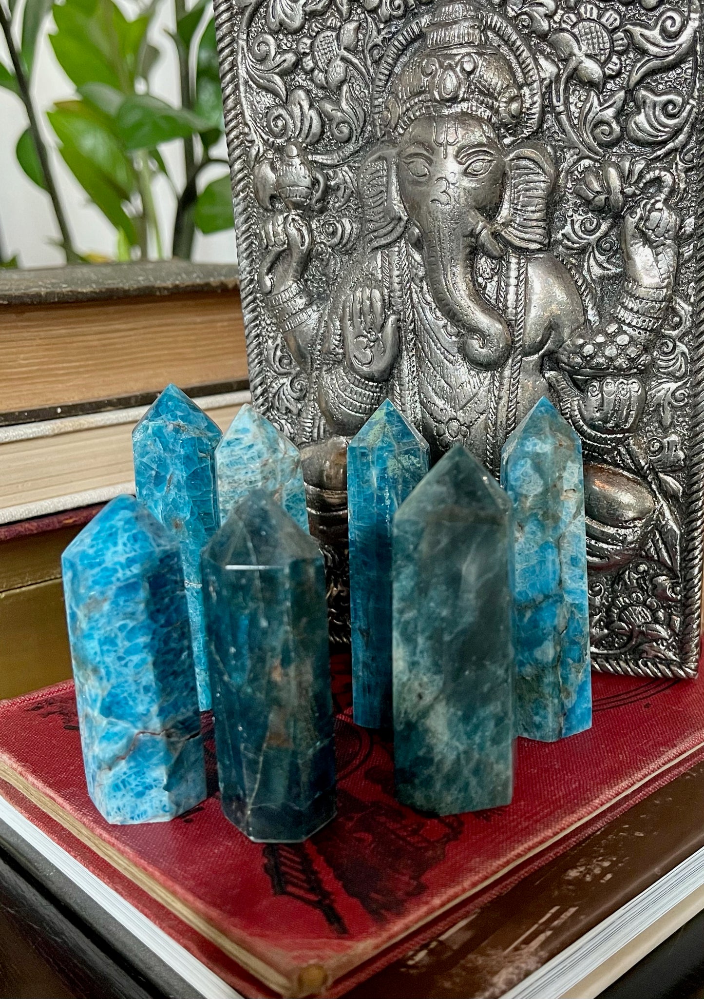 Blue Apatite Tower, Magical Blue Apatite, Bodhi Crystal Magic