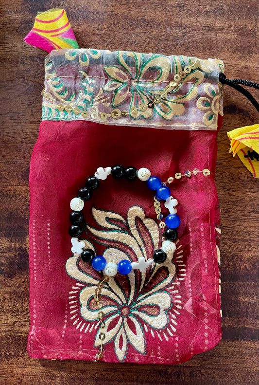 Pretty Cross Symbol Beaded Bracelet, Bodhi Jewelry
