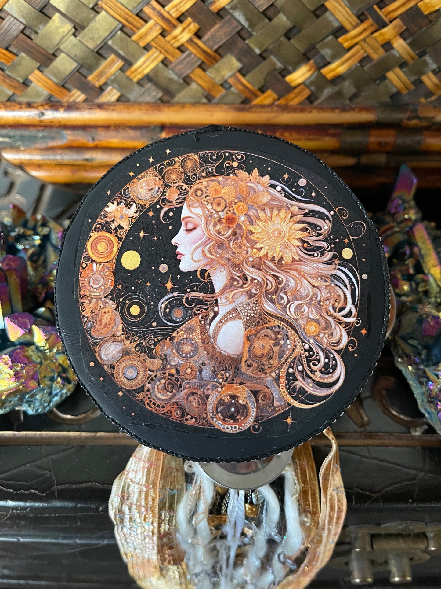 Charmed Moon Goddess Tambourine Wall Art, Bodhi Gifts