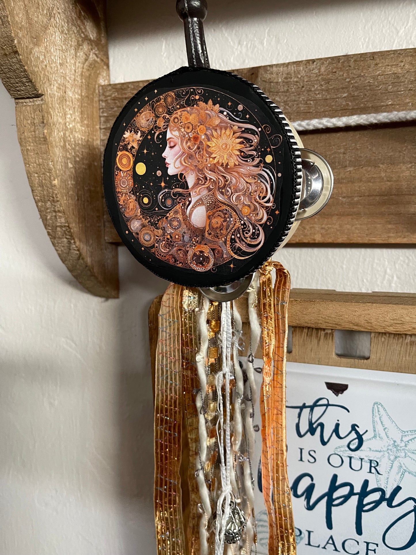 Charmed Moon Goddess Tambourine Wall Art, Bodhi Gifts