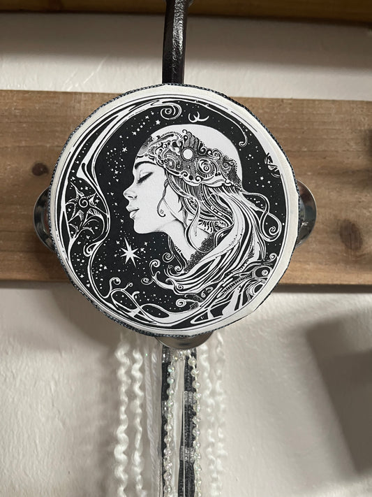 Free Spirit Goddess Tambourine and Ribbon Wall Accent, Bodhi Home Decor