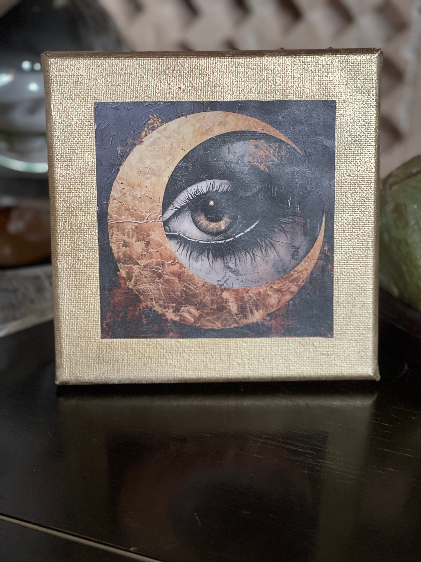 "The Mystic" Magical Moon and Eye Canvas, Bodhi Home Decor