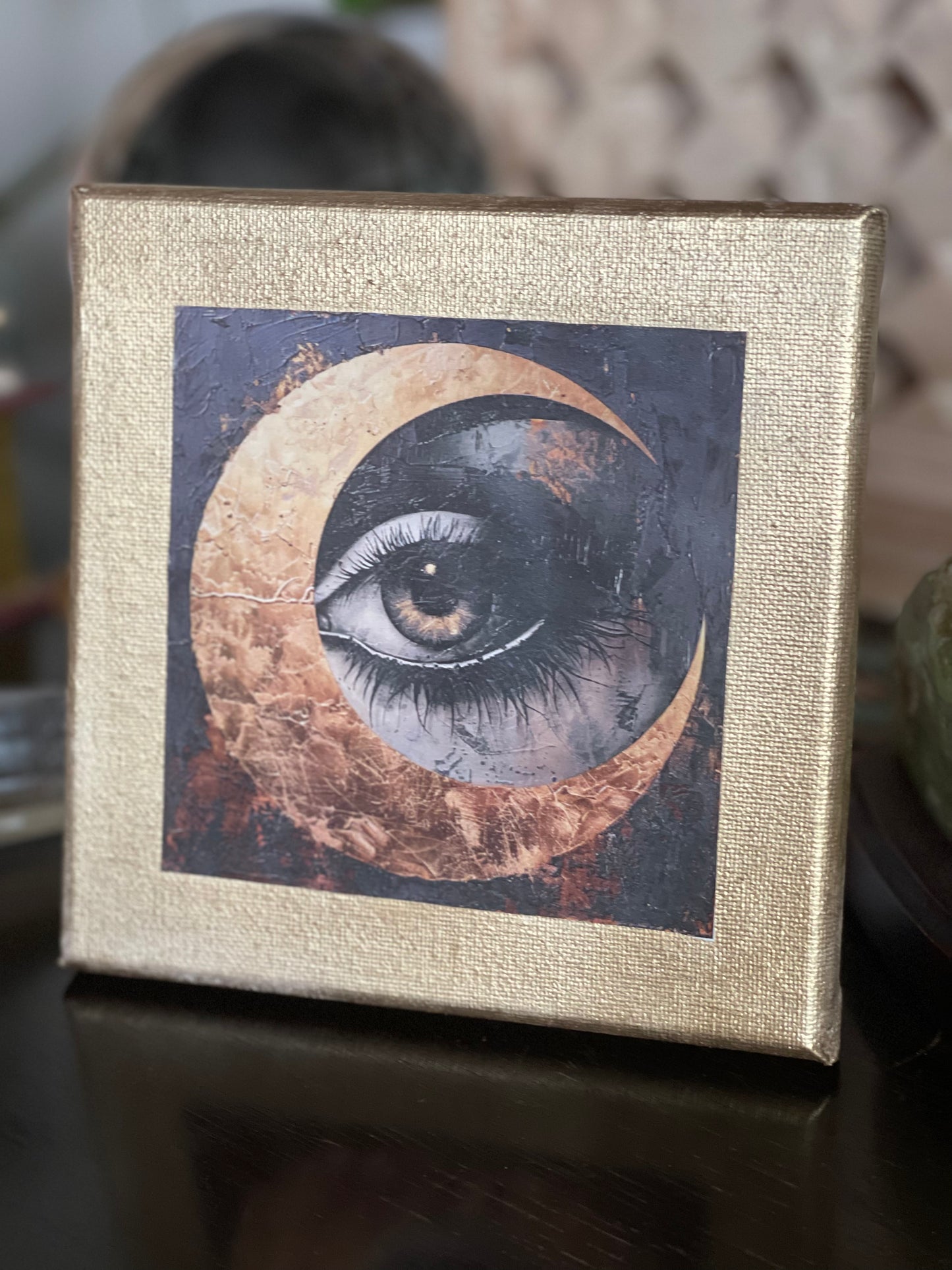 "The Mystic" Magical Moon and Eye Canvas, Bodhi Home Decor