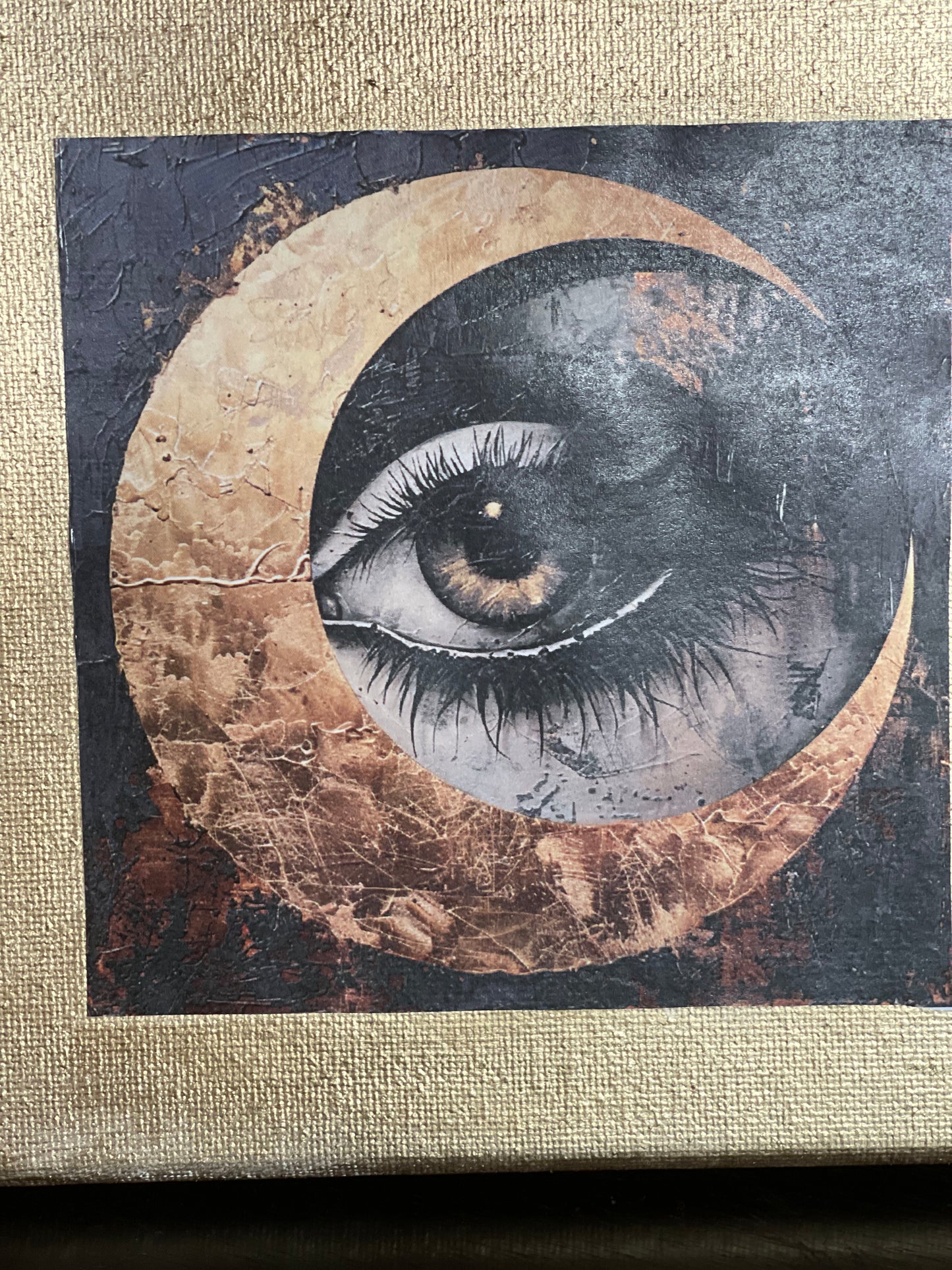 "The Mystic" Magical Moon and Eye Canvas, Bodhi Home Decor