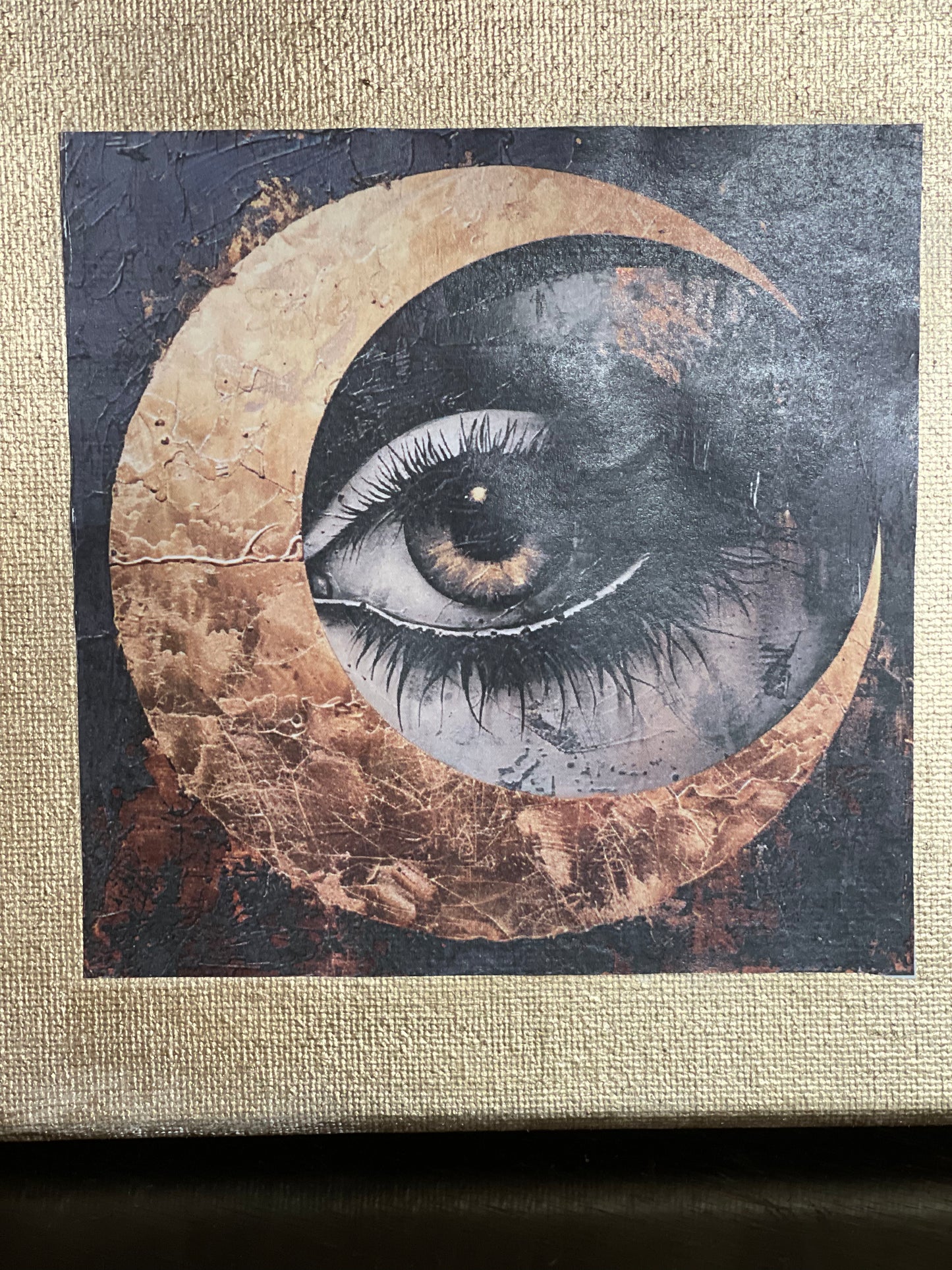 "The Mystic" Magical Moon and Eye Canvas, Bodhi Home Decor