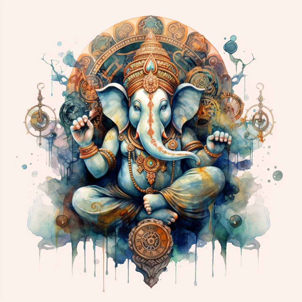 Mystical Ganesha Art Wall Hanging, Bodhi Home Decor