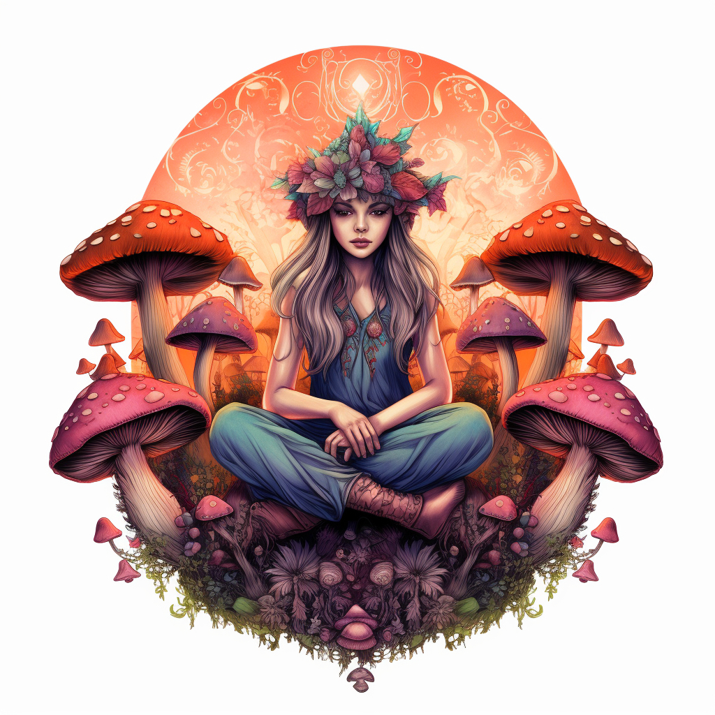 Pixie Mushroom Wall Hanging, Fairy Art, Bodhi Gifts