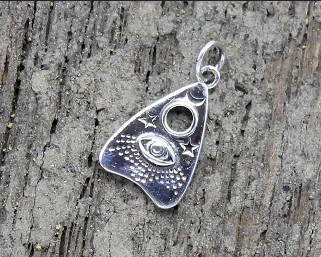 Unique Ouija Charm and Hag Stone Pendant, Bodhi Jewelry