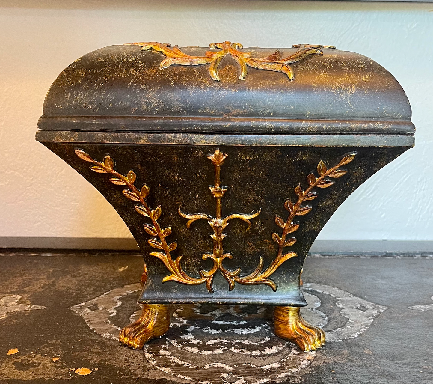 Magical Footed Altar Box, Vintage Footed Box, Bodhi Vintage
