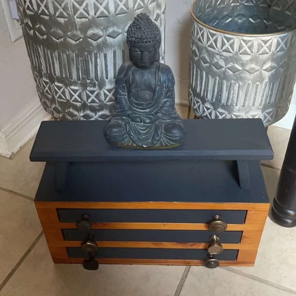 Eclectic One of a Kind Meditation Chest, Masculine Decor, Bodhi Home Decor