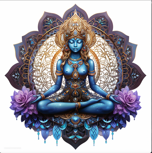 Celestial Goddess, Goddess Wall Accent Tambourine and Ribbon, Bodhi Home Decor