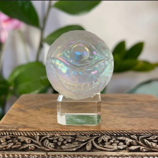 Funky Rainbow Aura Sphere With Stand