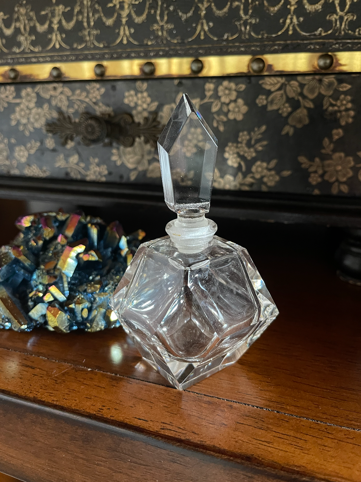 Beautiful Art Deco Vintage Glass Perfume Bottle, Bodhi Vintage