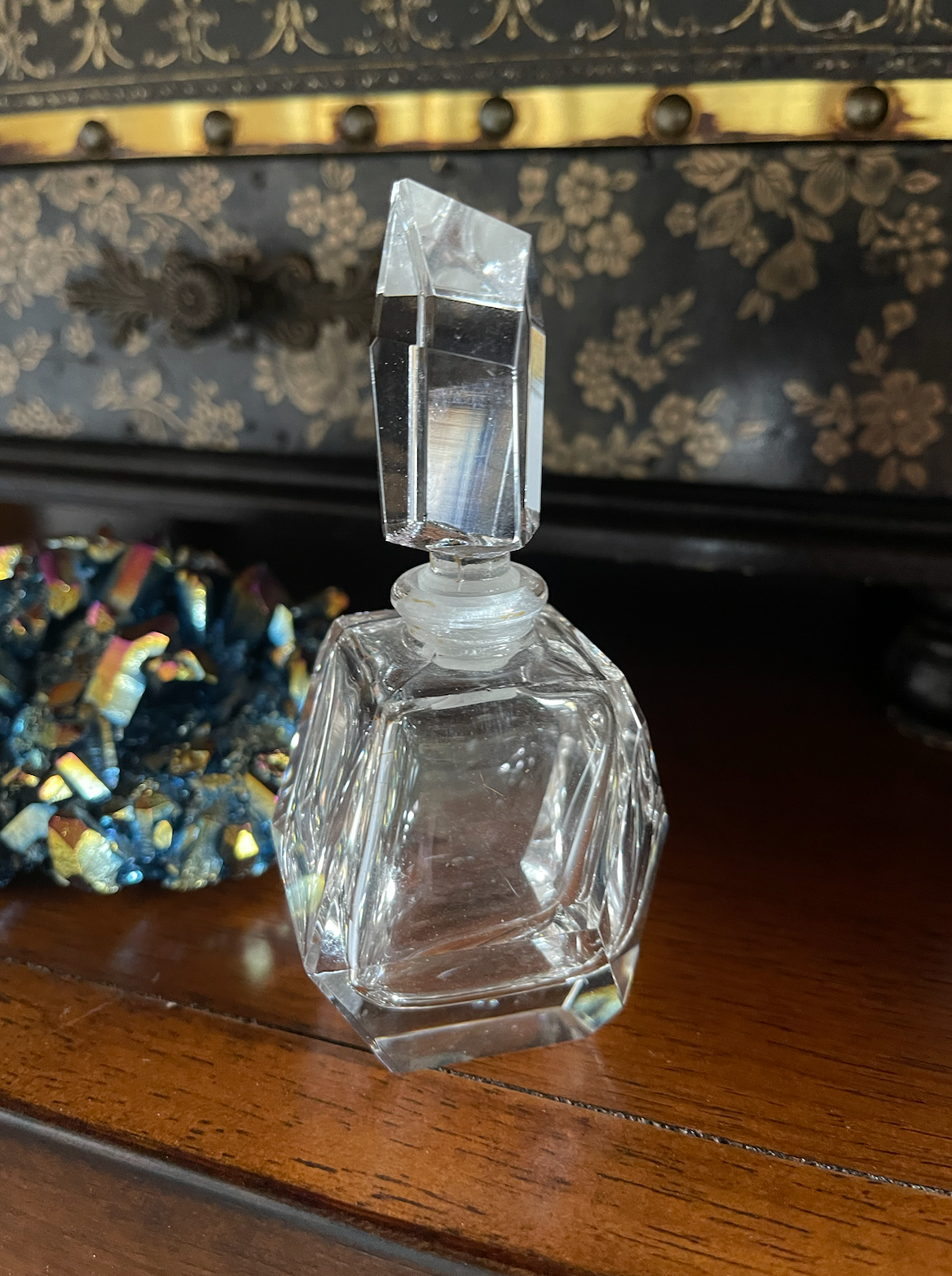 Beautiful Art Deco Vintage Glass Perfume Bottle, Bodhi Vintage