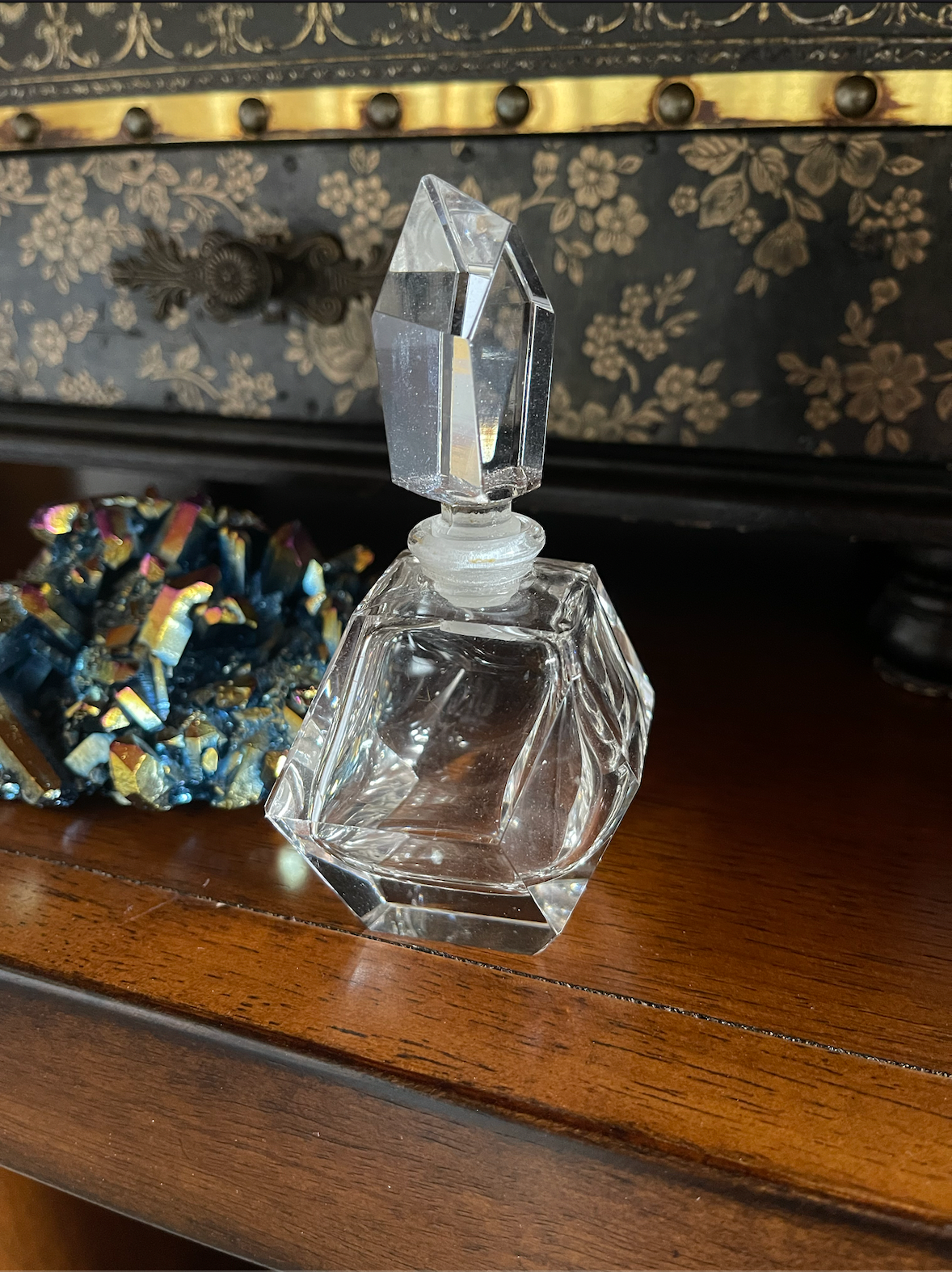 Beautiful Art Deco Vintage Glass Perfume Bottle, Bodhi Vintage