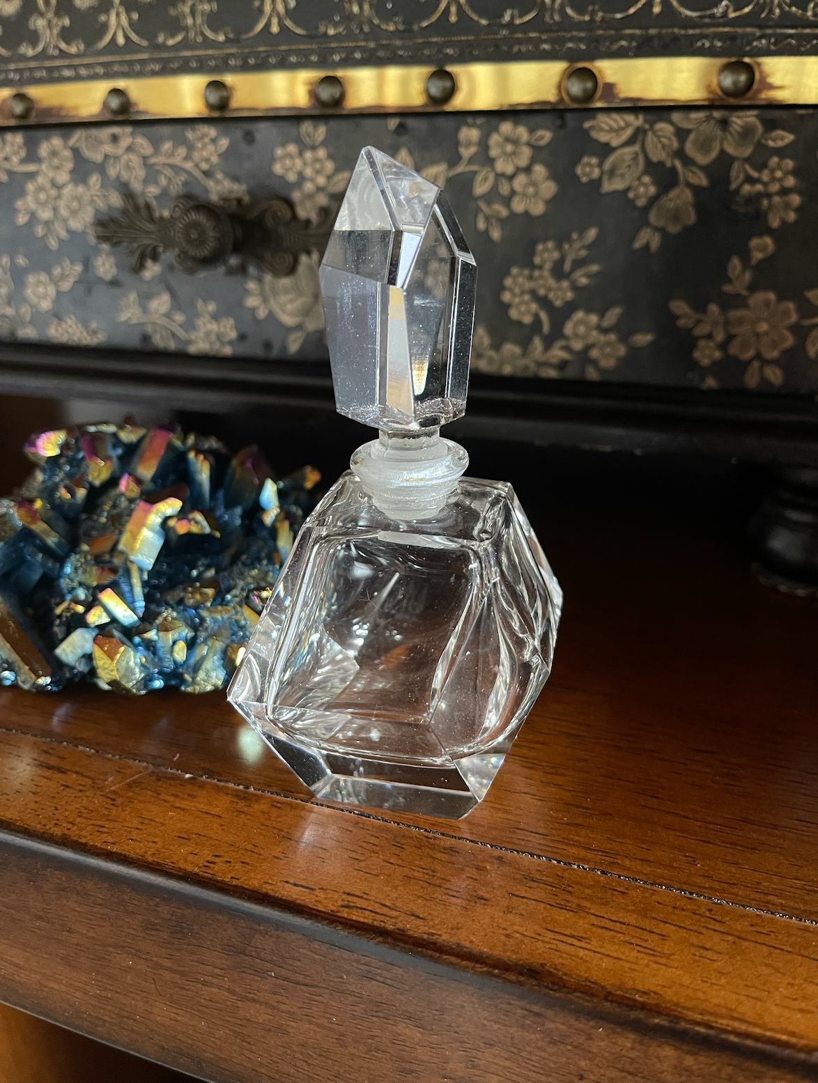 Beautiful Art Deco Vintage Glass Perfume Bottle, Bodhi Vintage