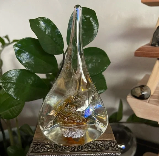 Gorgeous Glass with Amber Swirl Vintage Paperweight, Bodhi Vintage
